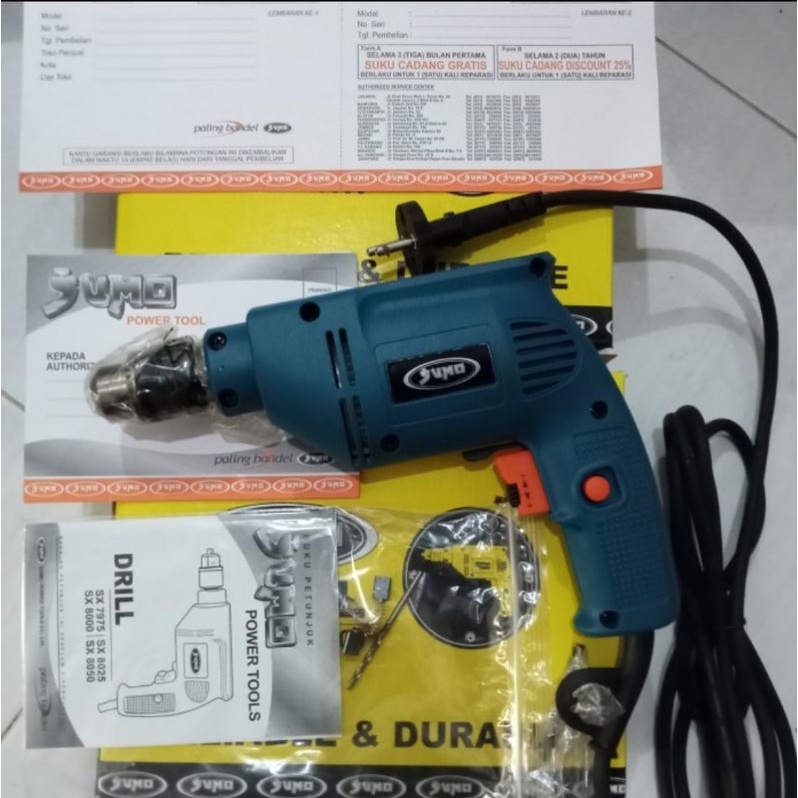 Jual mesin bor listrik 10mm SUMO SX8000 Bergaransi Resmi 2 Tahun by