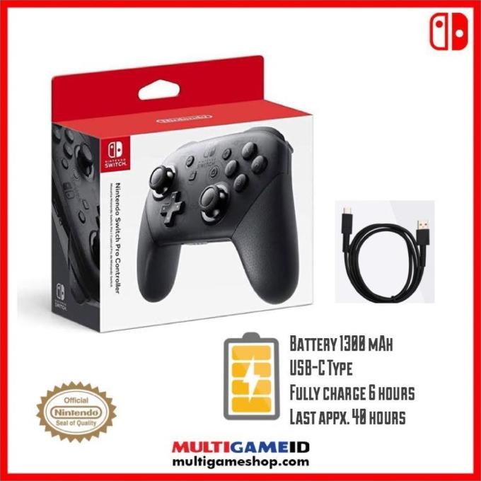 Jual Switch Pro Controller Black (Nintendo) | Shopee Indonesia