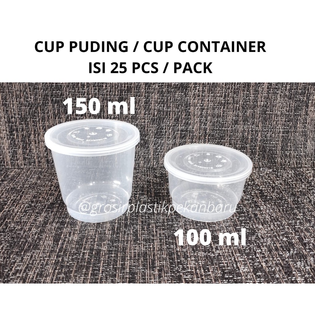 Jual Isi 25 Pcspack Cup Container Cup Merpati Cup Agar 25 Set Cup Puding 100 Ml Dan 0403