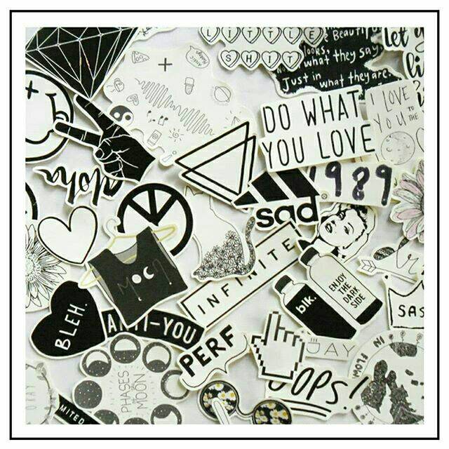 Jual STIKER TUMBLR HITAM PUTIH (BLACK AND WHITE) | Shopee Indonesia