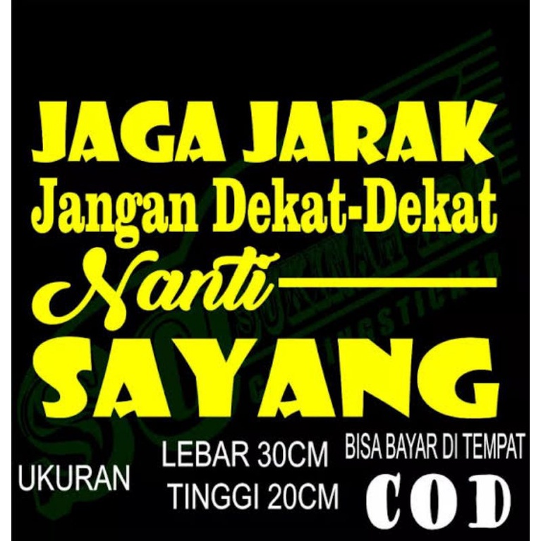 Jual Stiker Jaga Jarak Aman Cutting Request Ukuran Shopee Indonesia