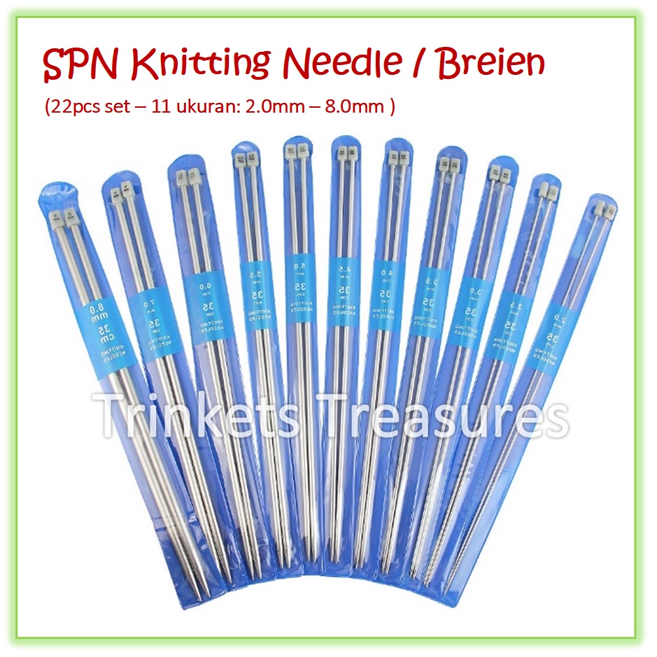 Jual SATUAN Breien aluminum Breypen Jarum knitting needle besi Single ...