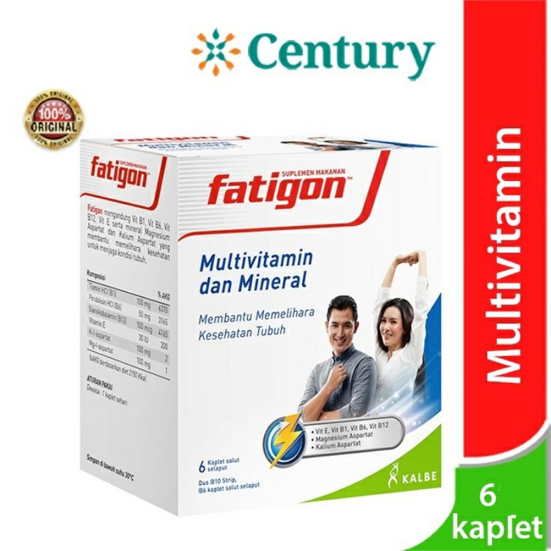 Jual Fatigon Multivitamin 1 Strip isi 6 Kapsul / Multivitamin | Shopee ...