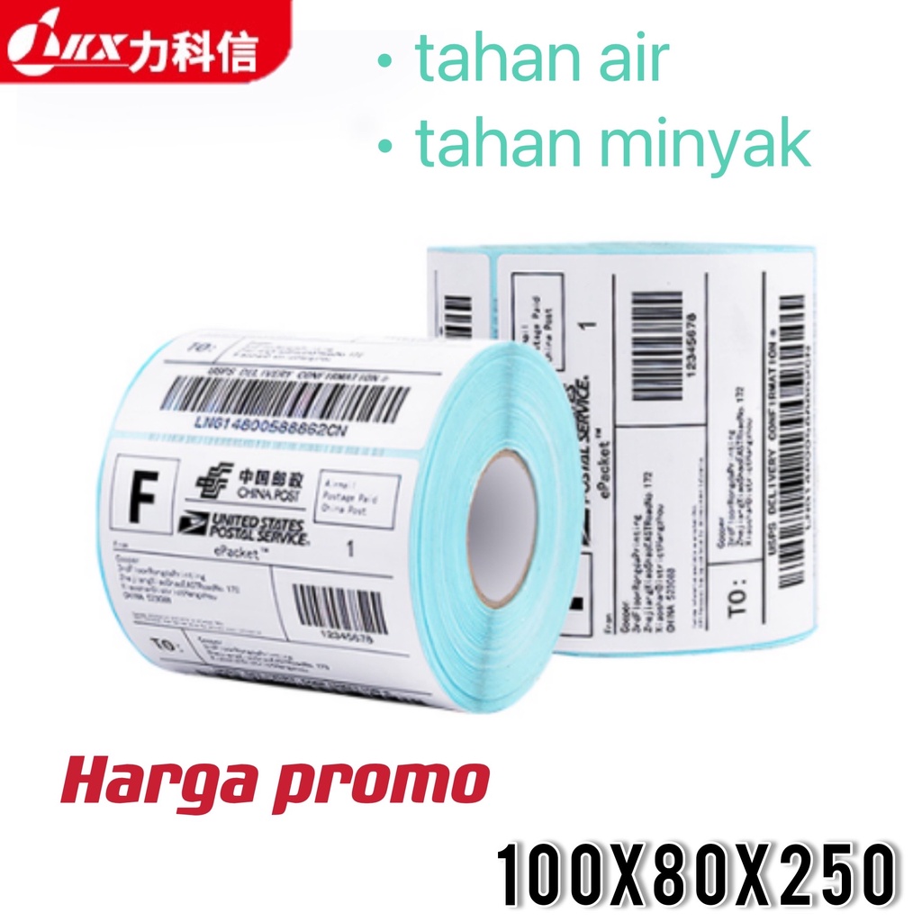 Jual Kertas Resi Label Thermal Barcode Roll X Mm Isi Pcs