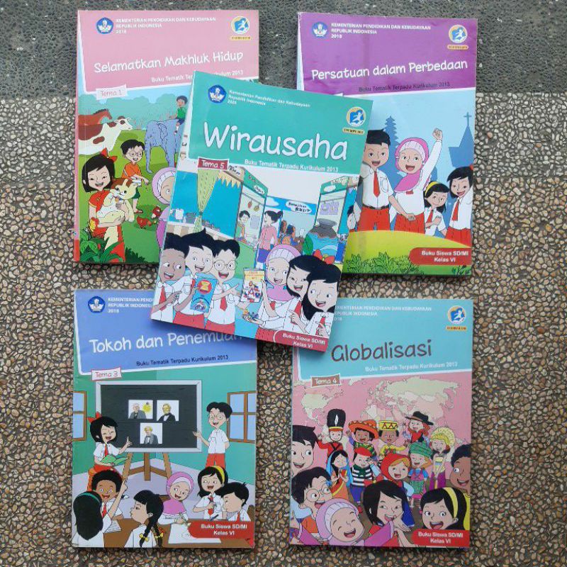Jual buku Paket Tematik Sd Kelas 6 Tema 1.2.3.4.5 revisi kurikulum 13 ...