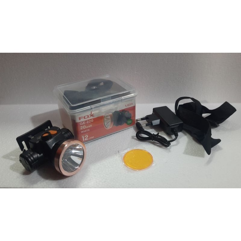 Jual Senter Kepala Headlamp Fox Ge Senter Murah Shopee Indonesia