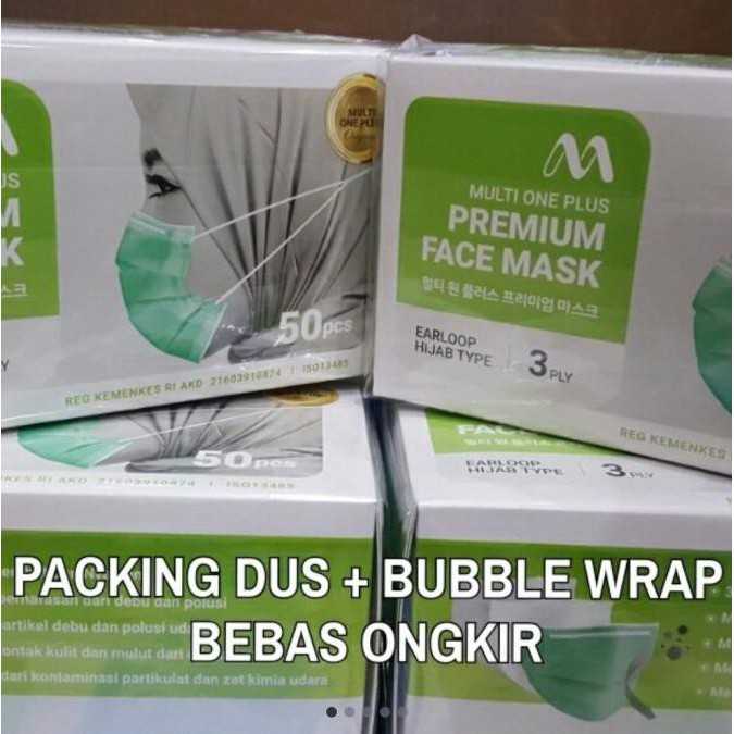 Jual Masker Hijab Medis setara Sensi Multi One Plus 3 ply 50 pcs ...