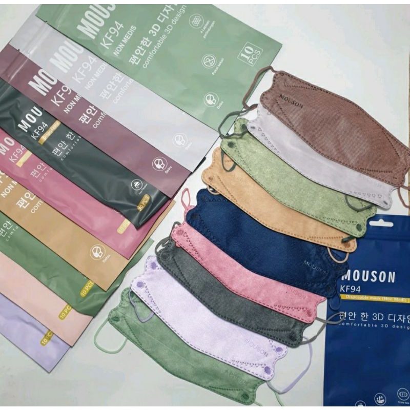 Jual MASKER KF94 MOUSON PREMIUM ISI 10/Pcs | Shopee Indonesia