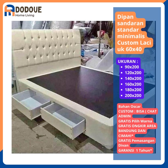 Jual Divan Risbang Dodoue Dipan Tempat Tidur Minimalis Laci | Shopee ...