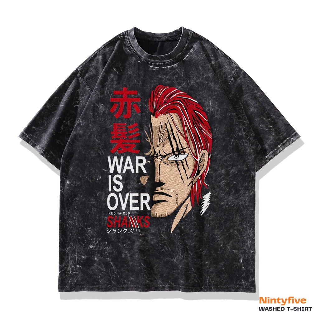 Jual Kaos Anime One Piece Shanks Washed Oversize T Shirt War Is Over Shopee Indonesia