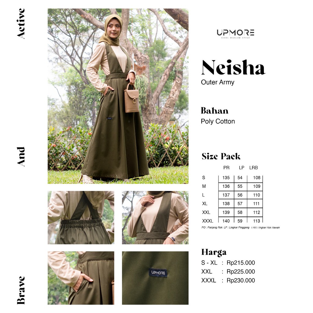 Jual UPMORE OVERAL NEISHA ARMY | Shopee Indonesia