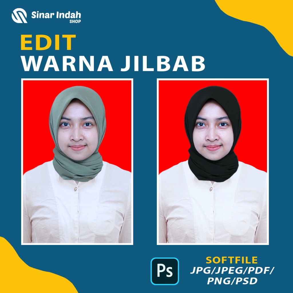 Jual Edit warna hijab pas foto/edit warna jilbab | Shopee Indonesia