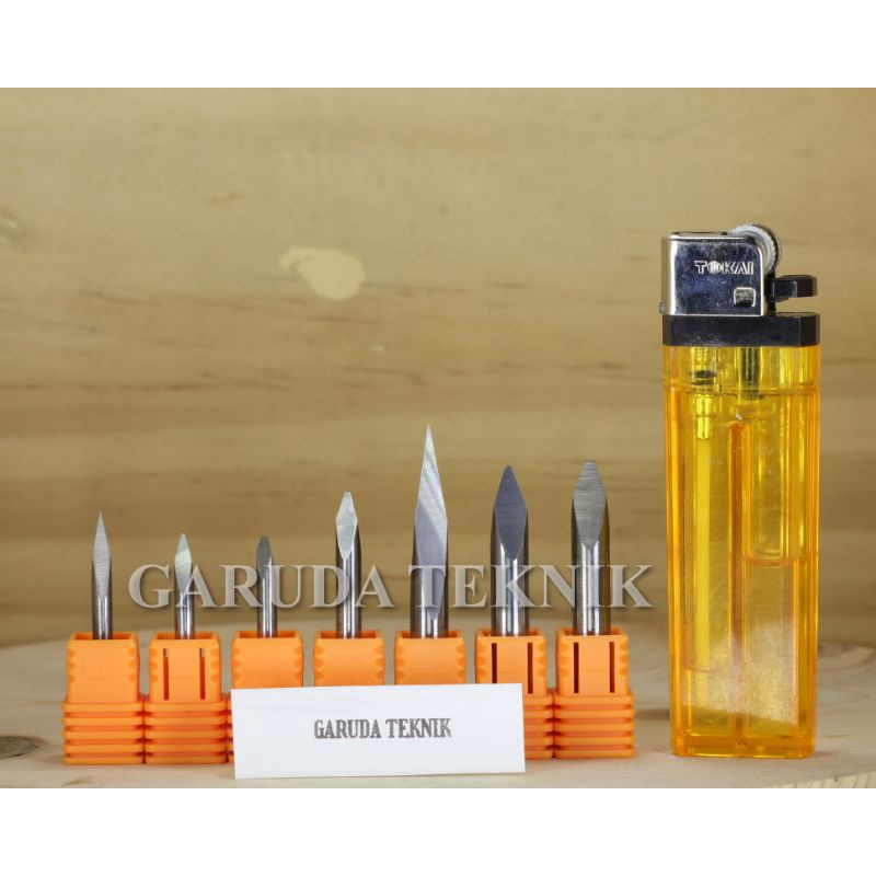 Jual Mata ROUTER CNC V PIRAMID 3 sisi ENGRAVE ROUTER BITS endmill ...