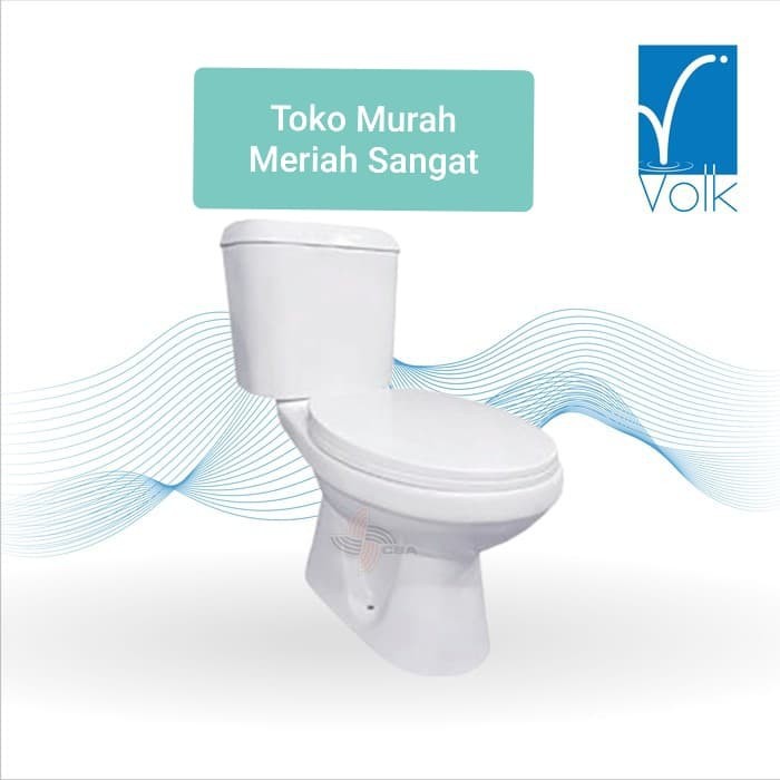 KLOSET DUDUK VOLK - KLOSET DUDUK SERICITE - KLOSET DUDUK SOFT CLOSED - ( TABUNG KYK KLOSET TOTO )