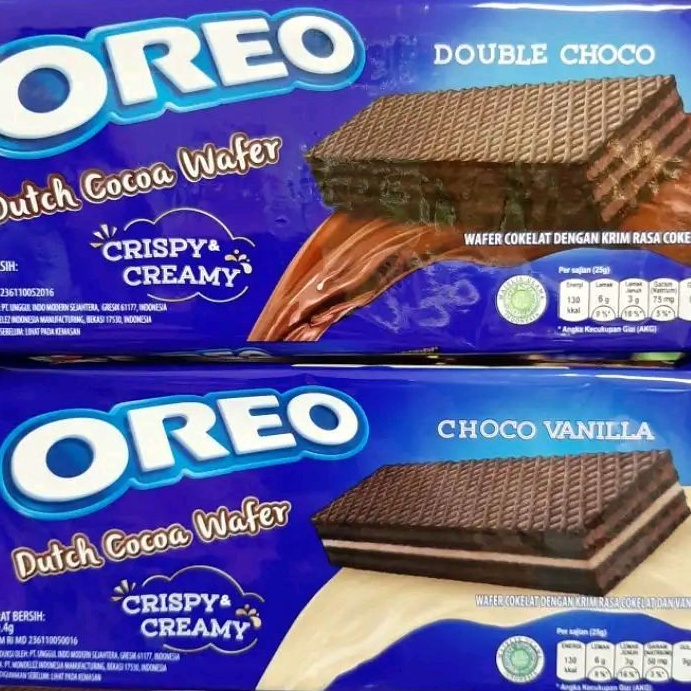 Jual OREO Dutch Cocoa Wafer All Variant Double Choco Choco Vanilla 140 4g Shopee Indonesia