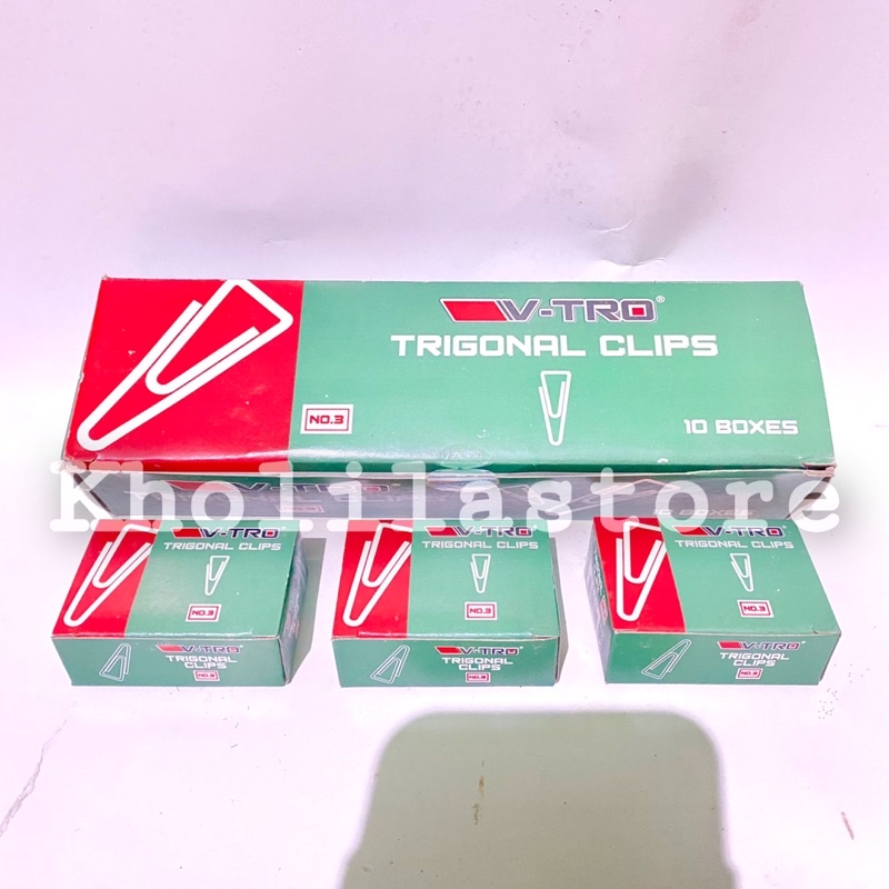 Jual Paper Clip Trigonal Clips No V Tro Isi Pack Shopee Indonesia