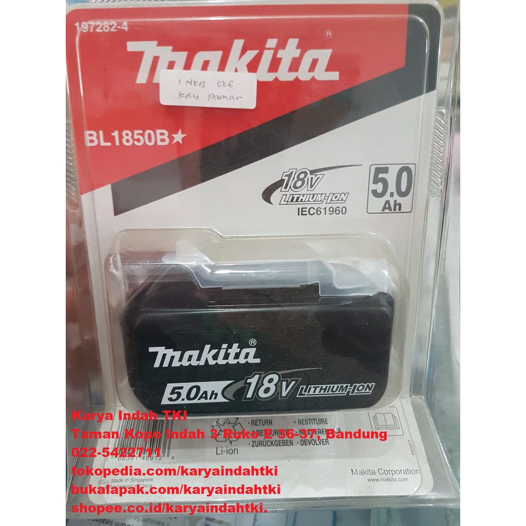 5x Makita 18V LXT Lithium-Ion Batteries – 5.0 Ah, BL1850B, New Genuine With LED Gauge