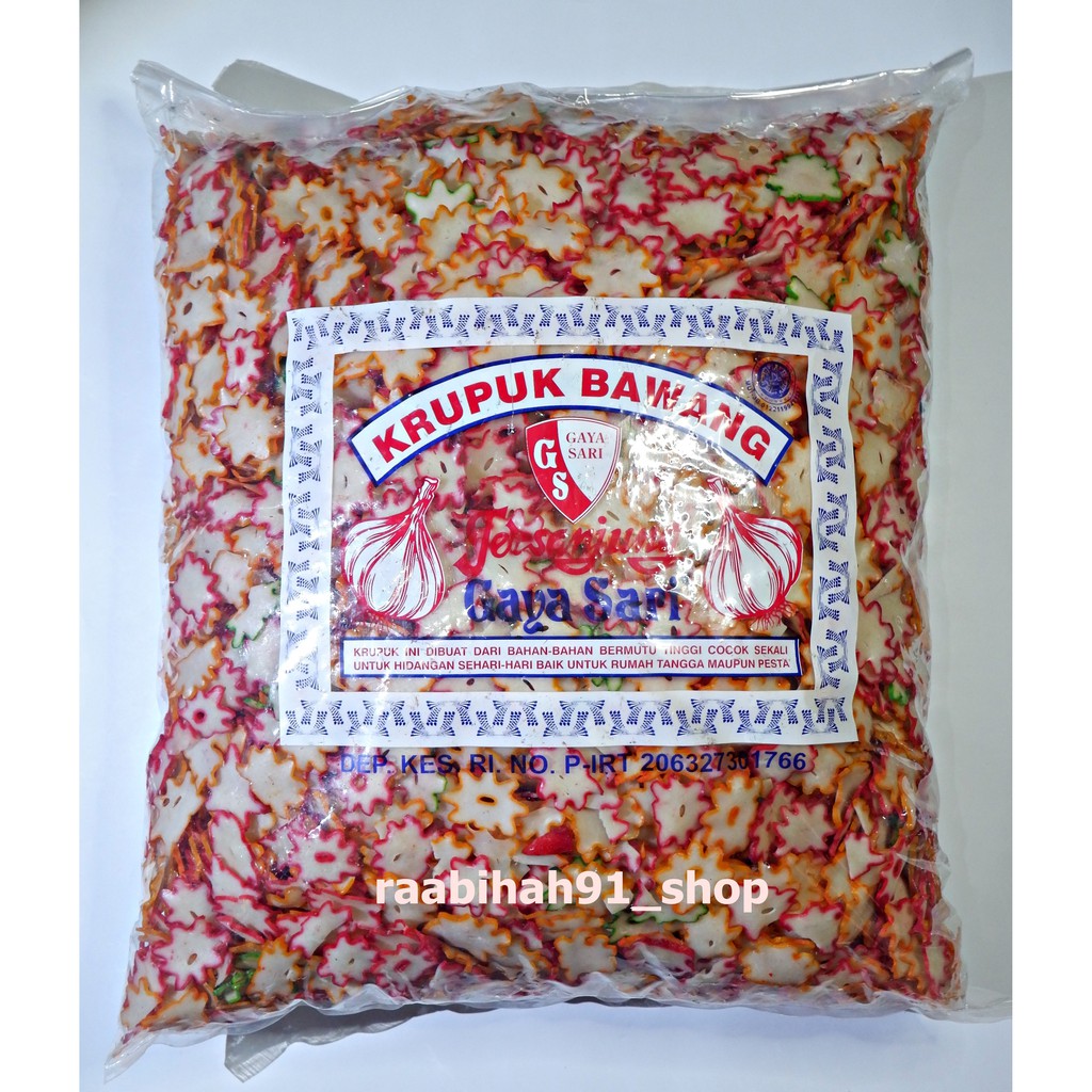 Jual Kerupuk Bintang Warna Warni Mentah Kerupuk Bawang 1 Kg Shopee