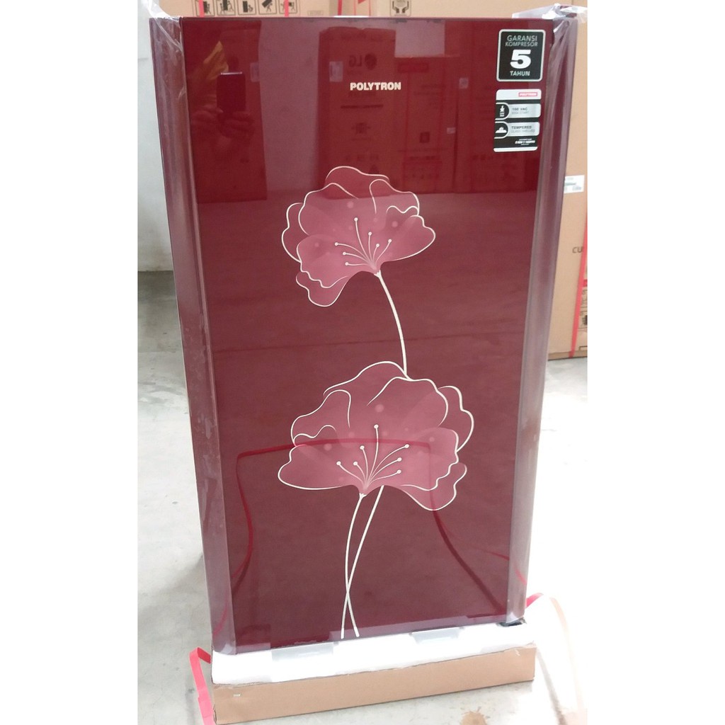 Jual Kulkas Polytron 15AL Glass door Garansi Resmi | Shopee Indonesia