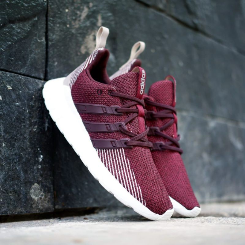 Jual Sepatu Sport Adidas Original Questar Flow Burgundy Shopee Indonesia