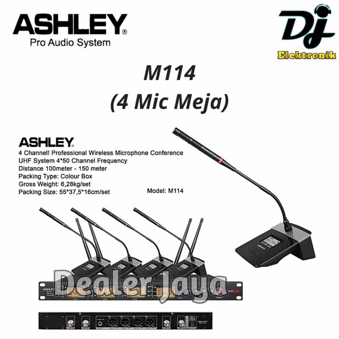 Jual Mic Wireless Meja Podium Ashley M M Mic Conference