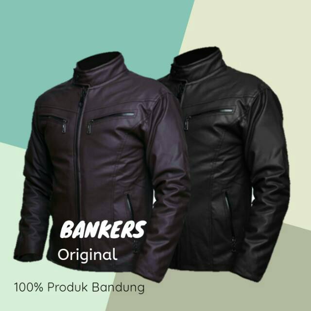 Jual [BISA COD] JAKET MOTOR PRIA / JAKET SEMI KULIT ORIGINAL BUATAN