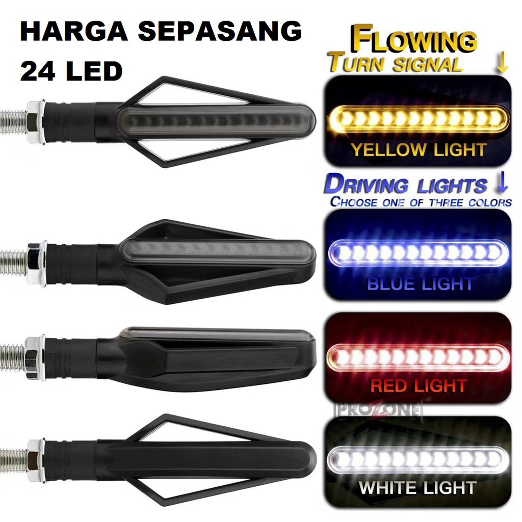 Jual Lampu Sein Led Motor Drl 2 Warna Sen Running Jalan Moge Vixion