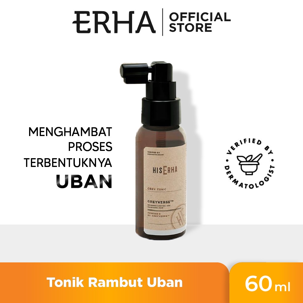Jual HIS ERHA grey tonic / hair tonic Anti uban 60 ml Shopee Indonesia