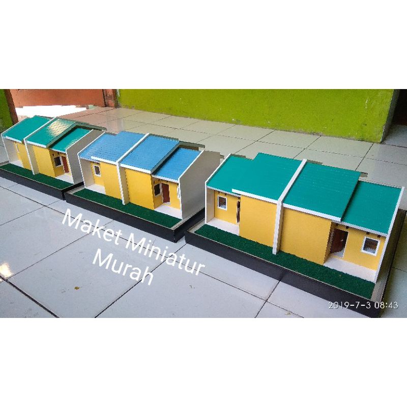 Jual Miniatur Rumah Maket Rumah Minimalis tipe 36 atap bongkar pasang