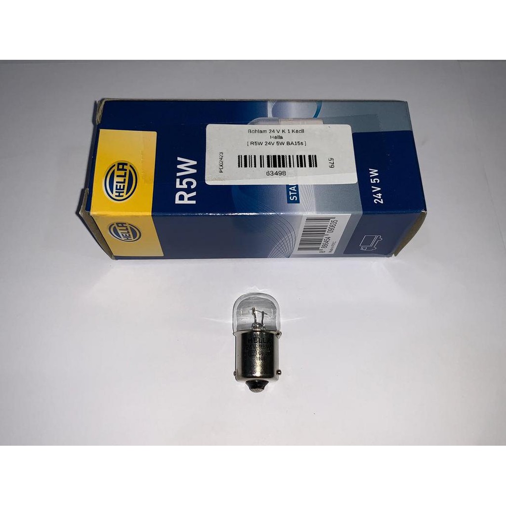 Jual Bohlam 24 V K 1 Kecil Hella R5W 24V 5W -63498 | Shopee Indonesia