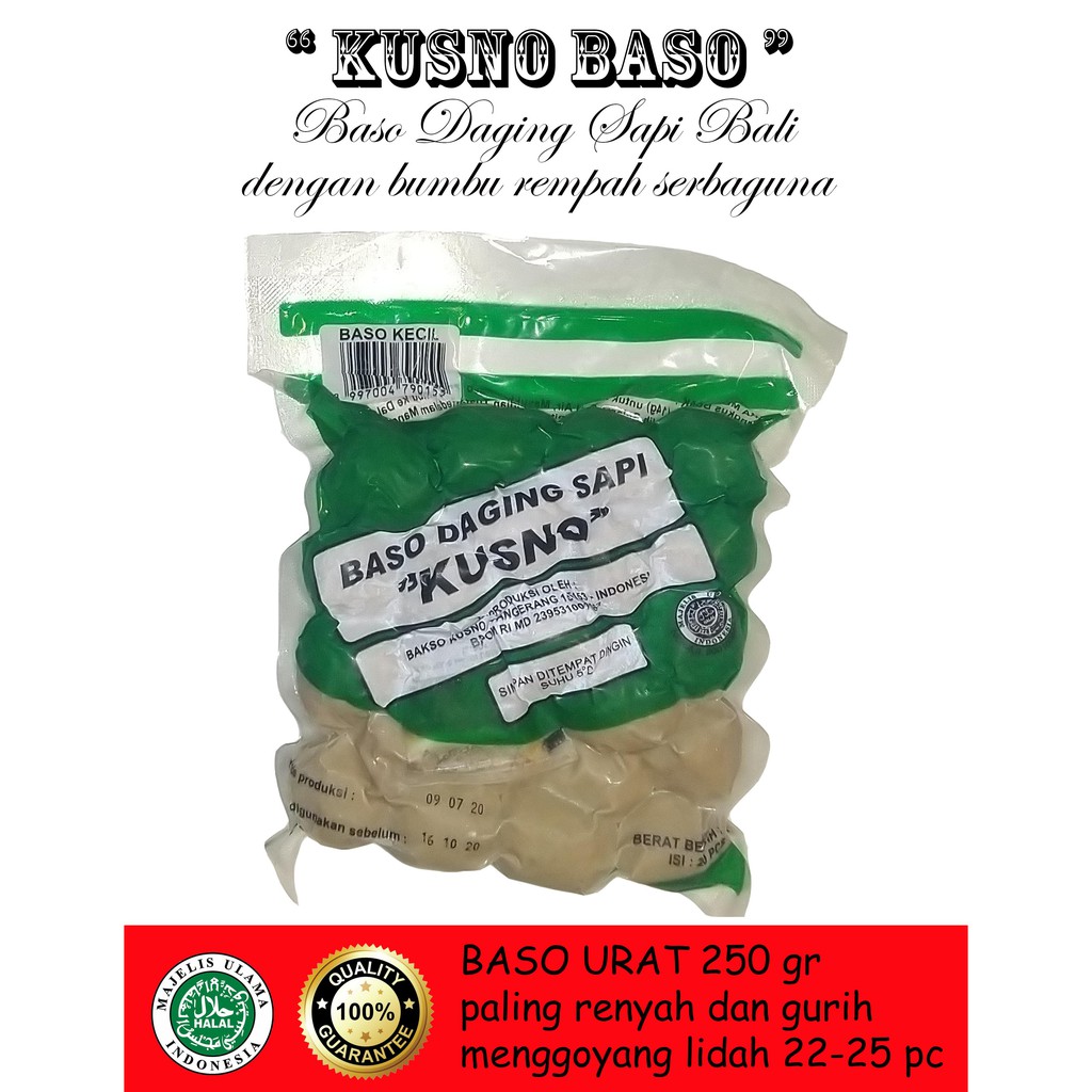 Jual Kusno Baso Urat Daging Sapi Bali 250 Gram Shopee Indonesia