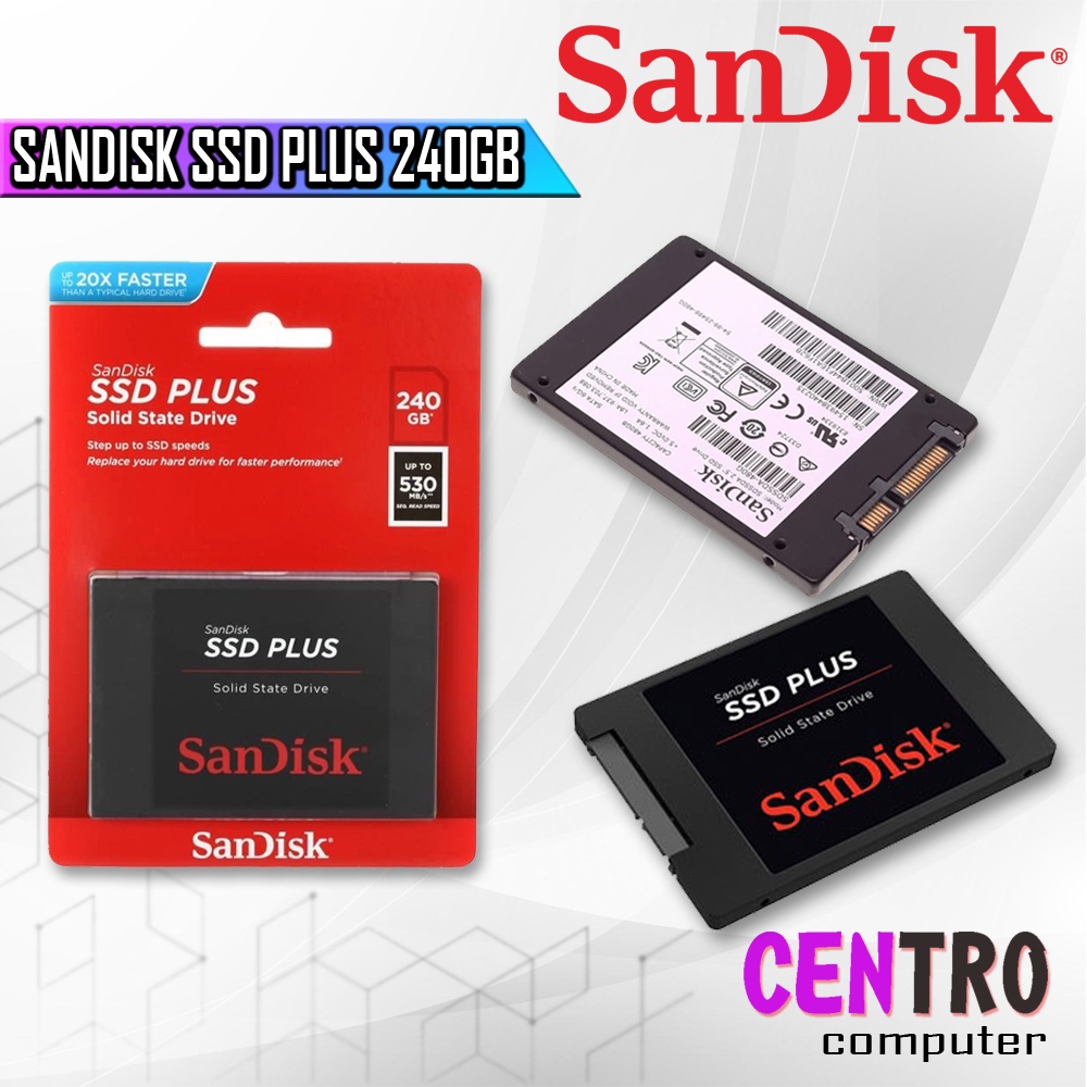 Jual Sandisk Ssd Plus Solid State Drive 240gb Speed Up To 530mbps Shopee Indonesia 3210