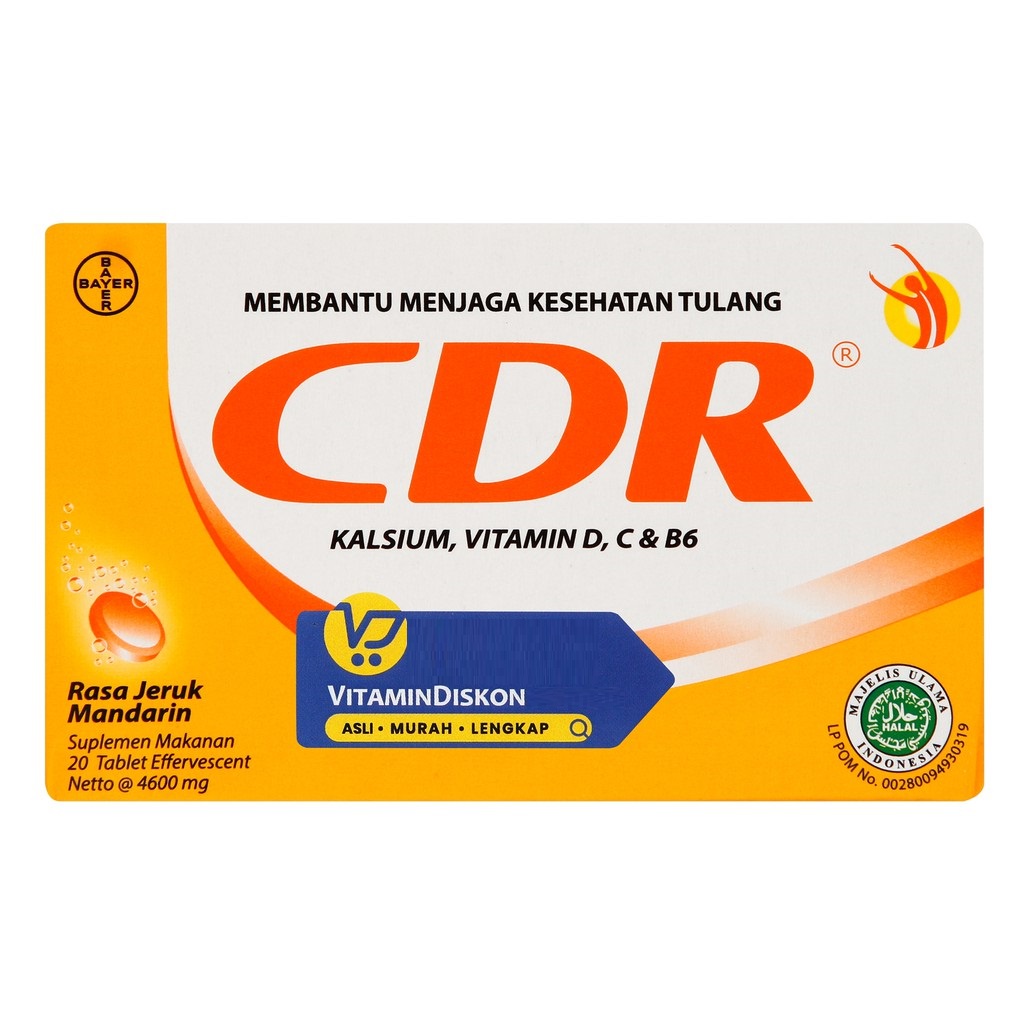 Jual CDR Effervescent 20 Tablet | Suplemen Vitamin Mineral Harian Untuk ...
