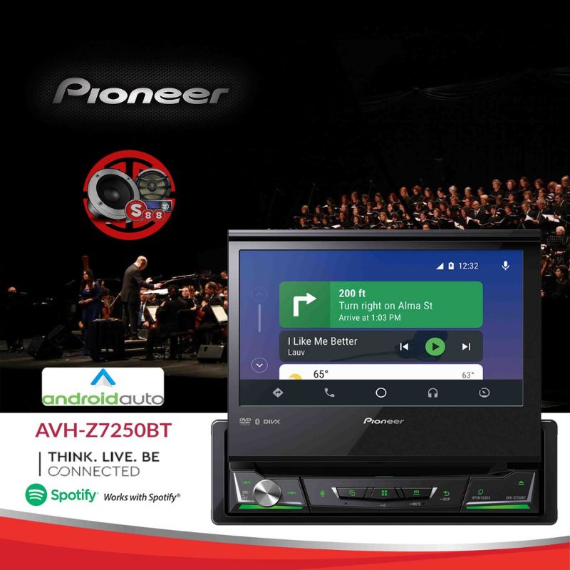 Jual Single Din Pioneer AVH-Z7250BT Motorized Layar Touchscreen 7inch ...