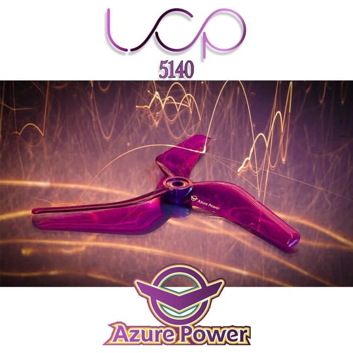 AZURE POWER LCP 5140 Propellers For 5-Inch Drones - Light Control Props, 5.1x4x3, Clear, 4 Pairs, Compatible With FPV Racing Drones