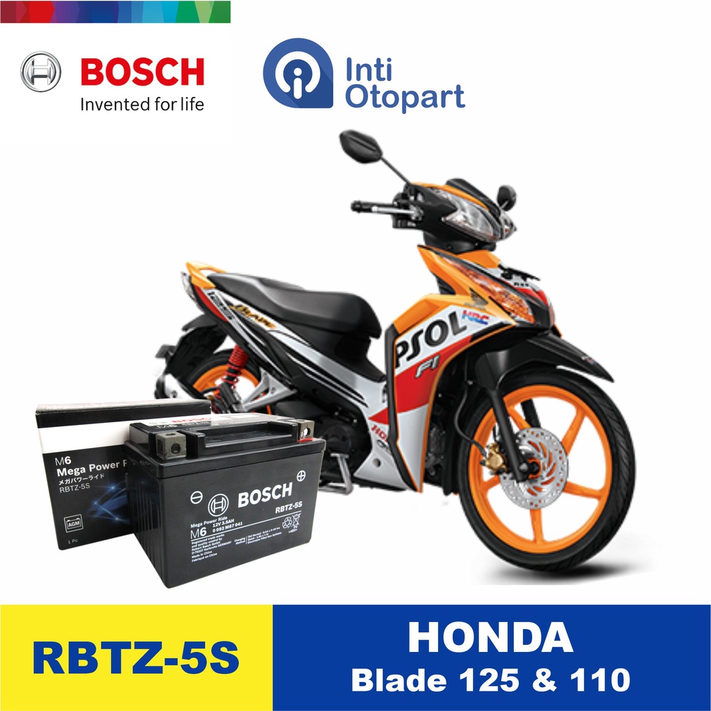 Jual Accu Aki RBTZ-5S Motor BLADE 125 & 110 ORIGINAL BOSCH | Shopee