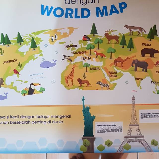 Jual Peta anak berkarakter world MAP | Shopee Indonesia