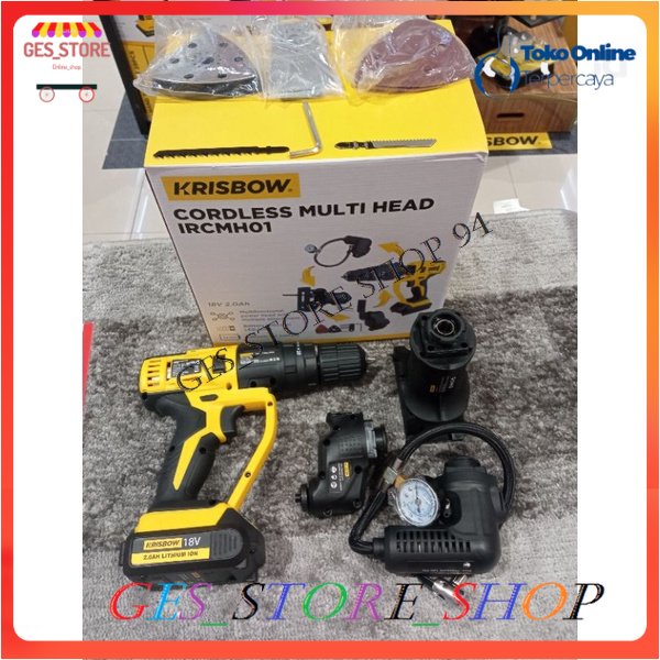 Jual Ace Krisbow Bor Listrik Cordless Multi Head V Ircmh Kuning