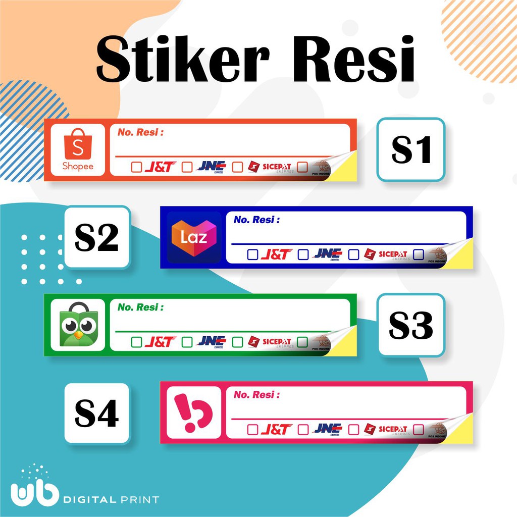 Jual STIKER LABEL RESI | LANGSUNG TEMPEL | BAHAN CHROMO | MURAH (COD ...