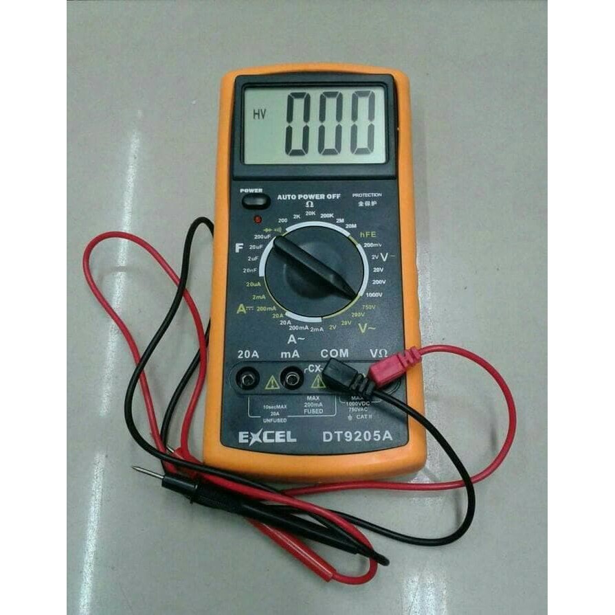 Jual multitester DT9205A digital multimeter Avo meter multi | Shopee ...