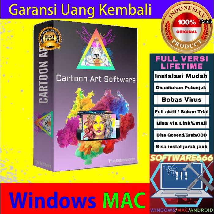 Jual Software Mengubah Gambar ke Kartun: Cartoon Art Cartoonizer 1.0 ...