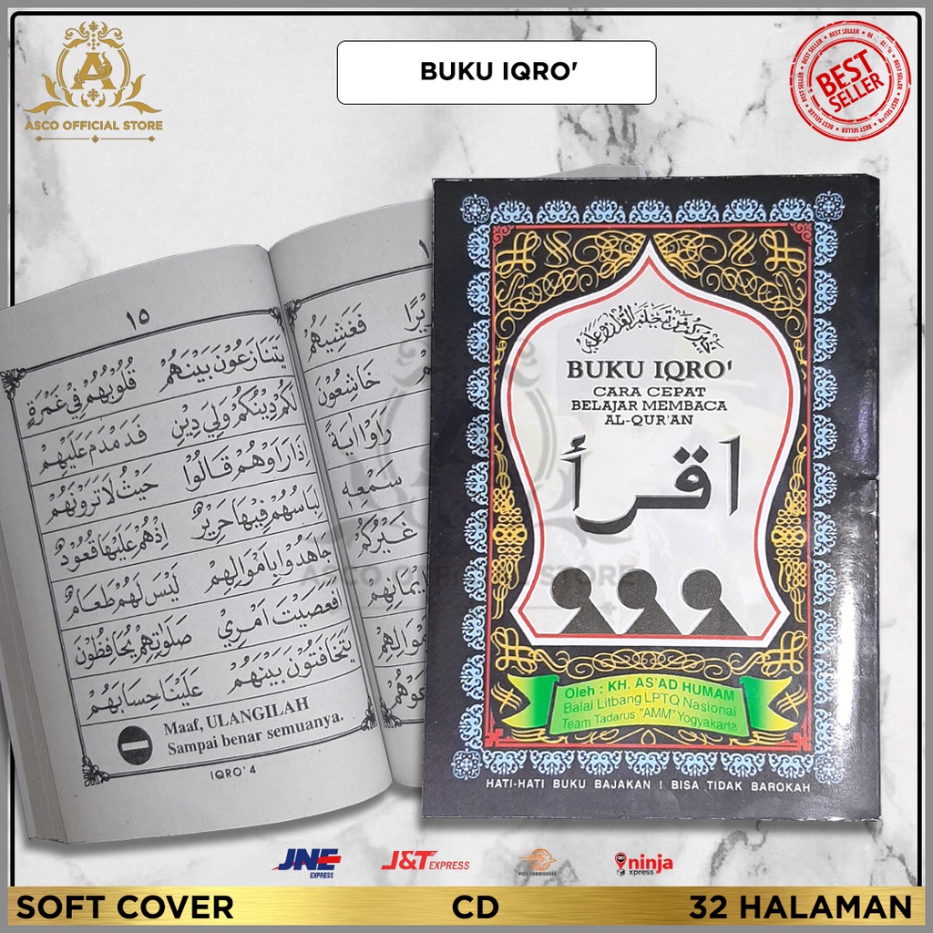 Jual Kitab IQRO' CD BANDEL JILID 1 SAMPAI JILID 6 UK SAKU | Shopee ...