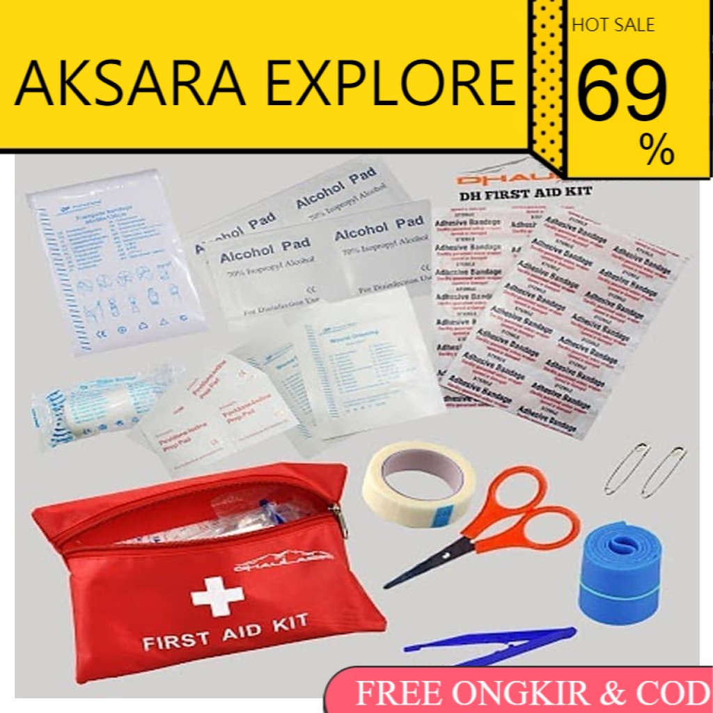 Jual First Aid Kit / Obat Medis P3K Dhaulagiri (tas+isi) | Shopee Indonesia