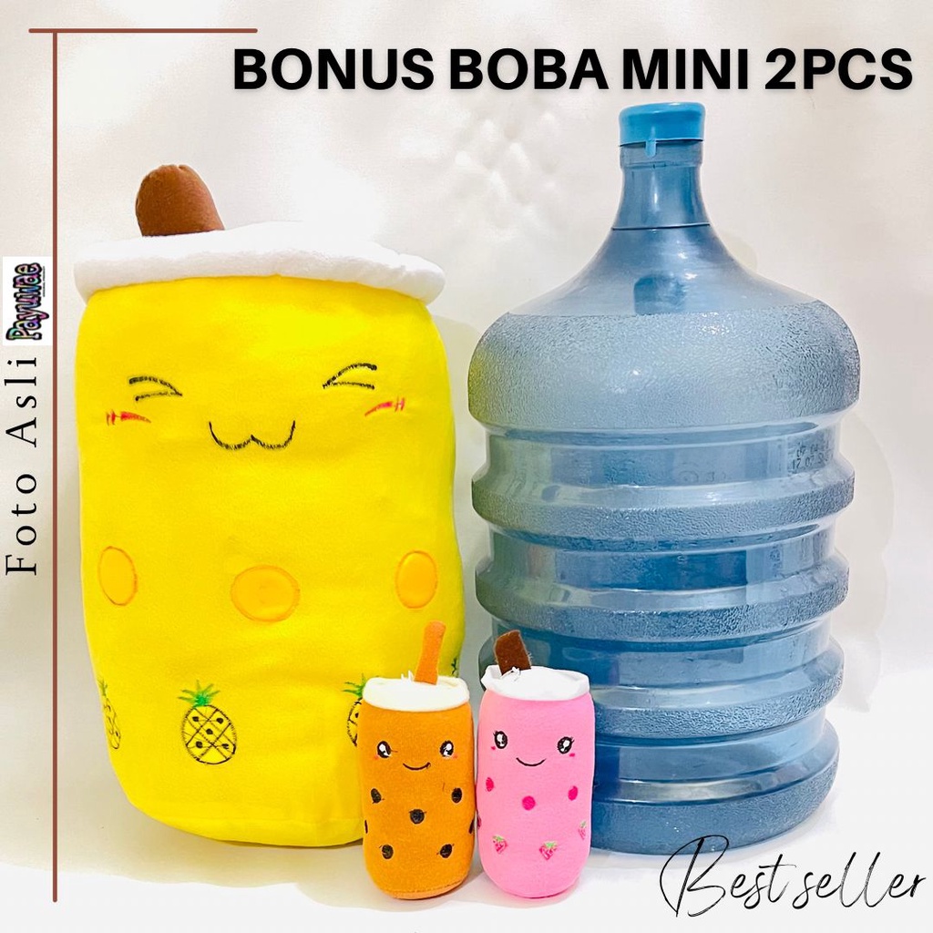Jual Boneka Boba Jumbo Besar Bonus 2pcs Boneka Boba Mini Bahan Halus ...