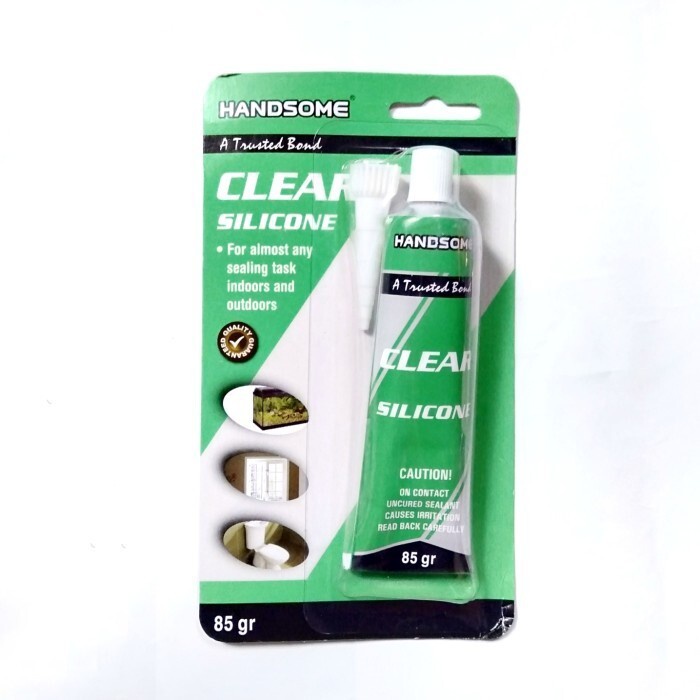 Jual CLEAR SILICONE SEALANT HANDSOME 35 85 GRAM LEM AQUARIUM
