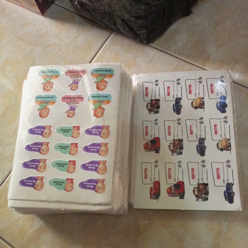 Jual STICKER NAMA DAN STICKER BUKU CUSTOM | Shopee Indonesia
