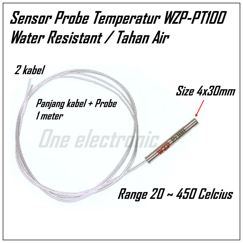 Jual WZP-PT100 Sensor Temperature Probe THERMOCOUPLE, 20 To 450c Tahan ...