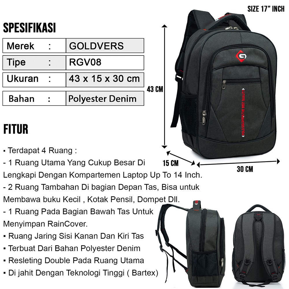 Jual Tas Ransel Sekolah POLO GOLDVERS Backpack Kuliah Laptop Tas Ransel Pria Wanita POLO ORI KREATIVO Shopee Indonesia