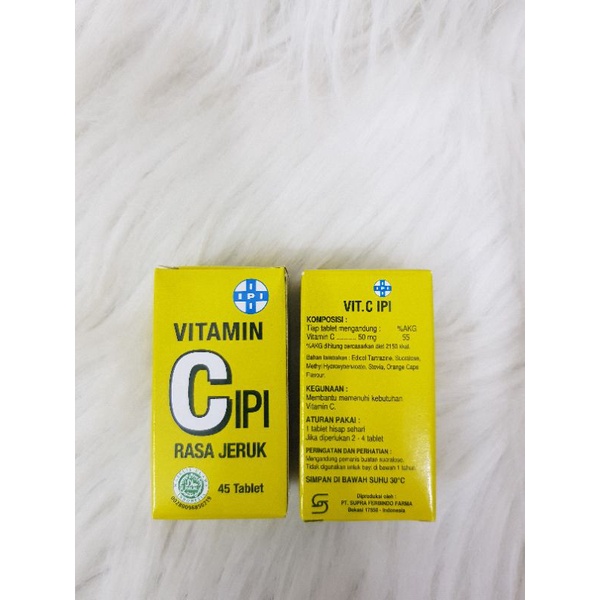 Jual Vitamin C Ipi 50mg Isi 45 Tab Dan 90 Tab | Shopee Indonesia