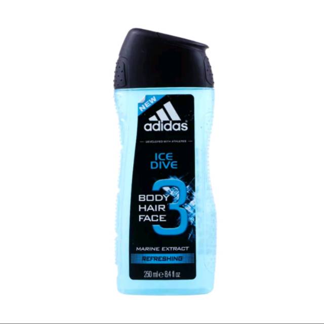 Jual ADIDAS SHOWER GEL ICE DIVE BODY HAIR FACE 250 ML Shopee